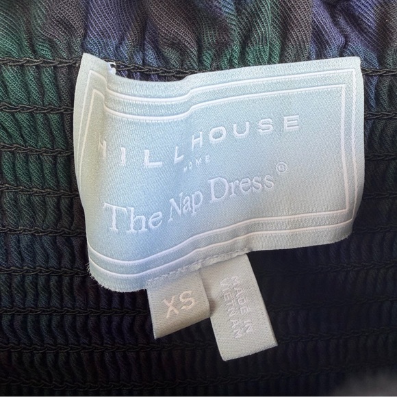 Hill House The Naomi Nap Tartan Long Sleeve Smock Dress Green Plaid Size XS - Picture 5 of 9